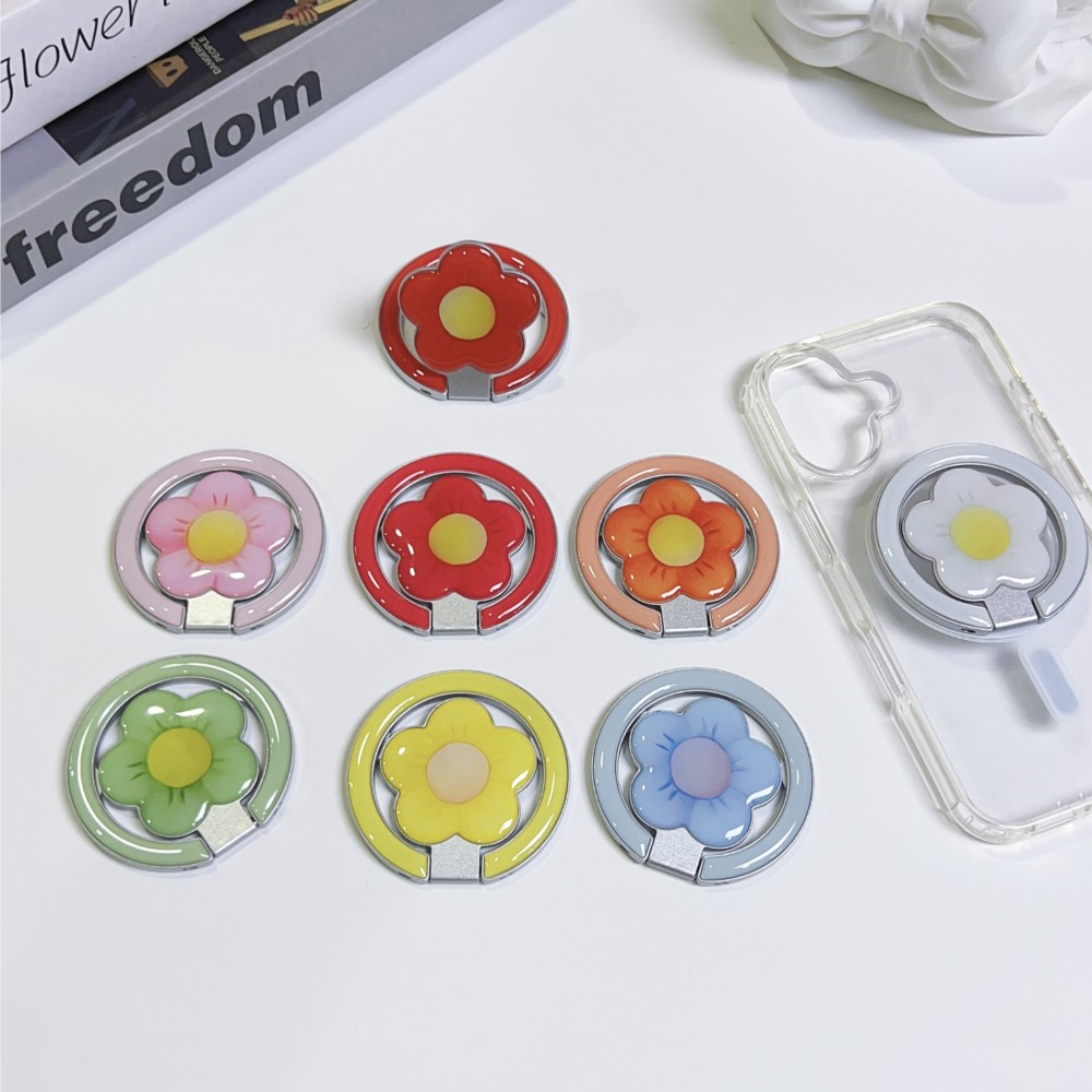 Women'S Accessories Rings - Flower Magnetic Foldable Kickstand Phone Ring