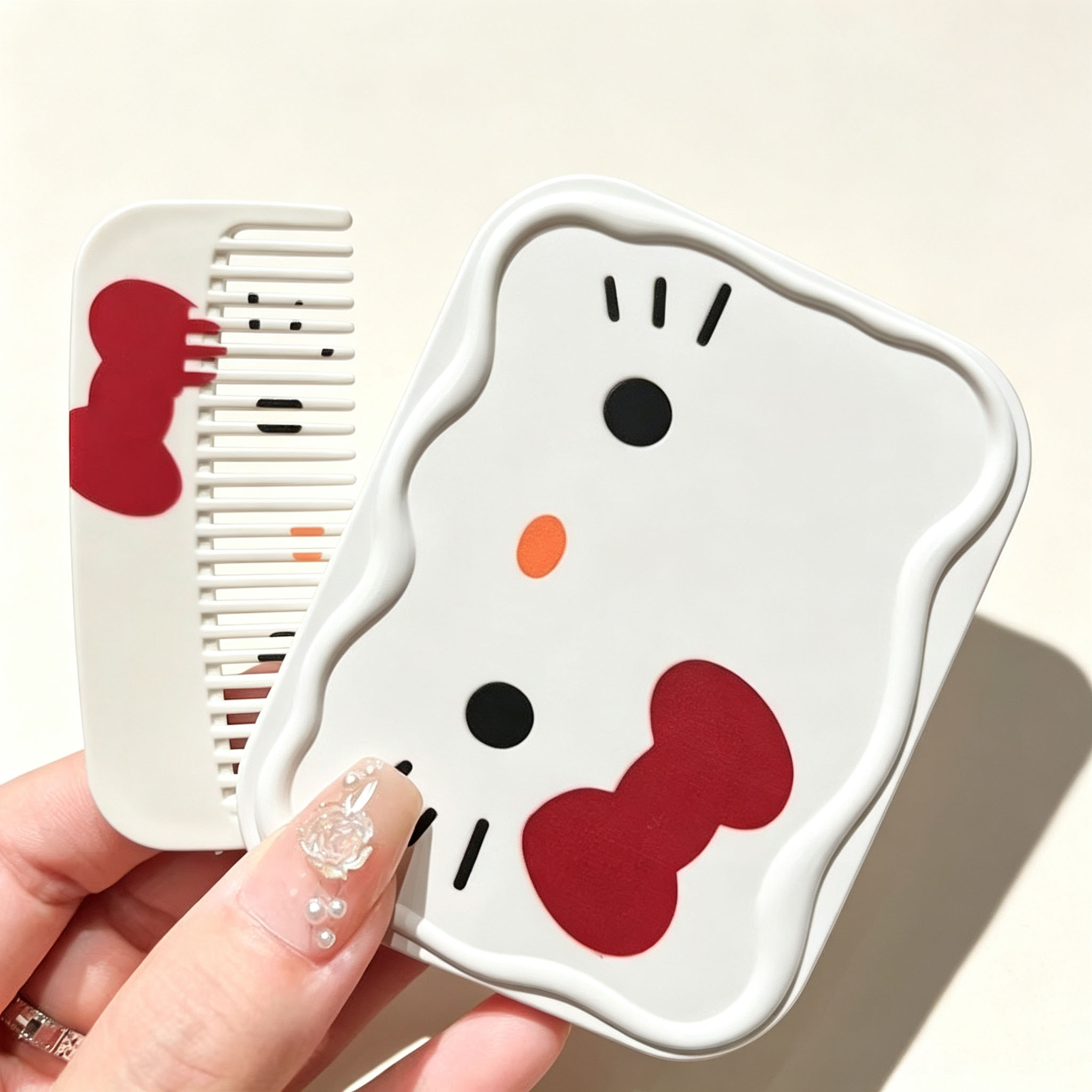 Women'S Vanity Accessories - Hello Kitty Foldable Mirror Comb Set