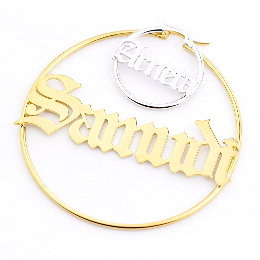 Statement Earrings Oversized - Personalized Women Big Earrings Custom Any