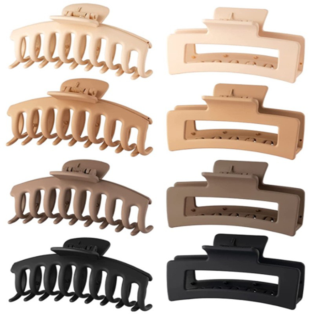 Hair Claw Clip Set - Black Hair Clips for Women -