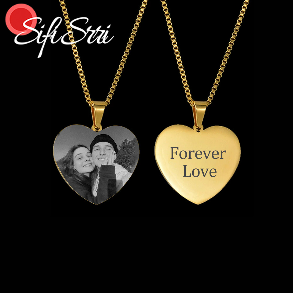 Women Accessories Gift Box - Sifisrri Engrave Picture Name Heart Pendant