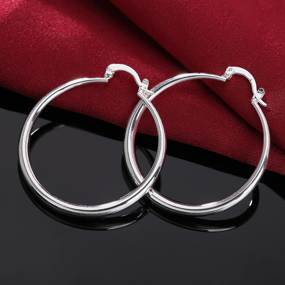 Hot New Fine 925 Sterling Silv - Statement Earrings Oversized review and price