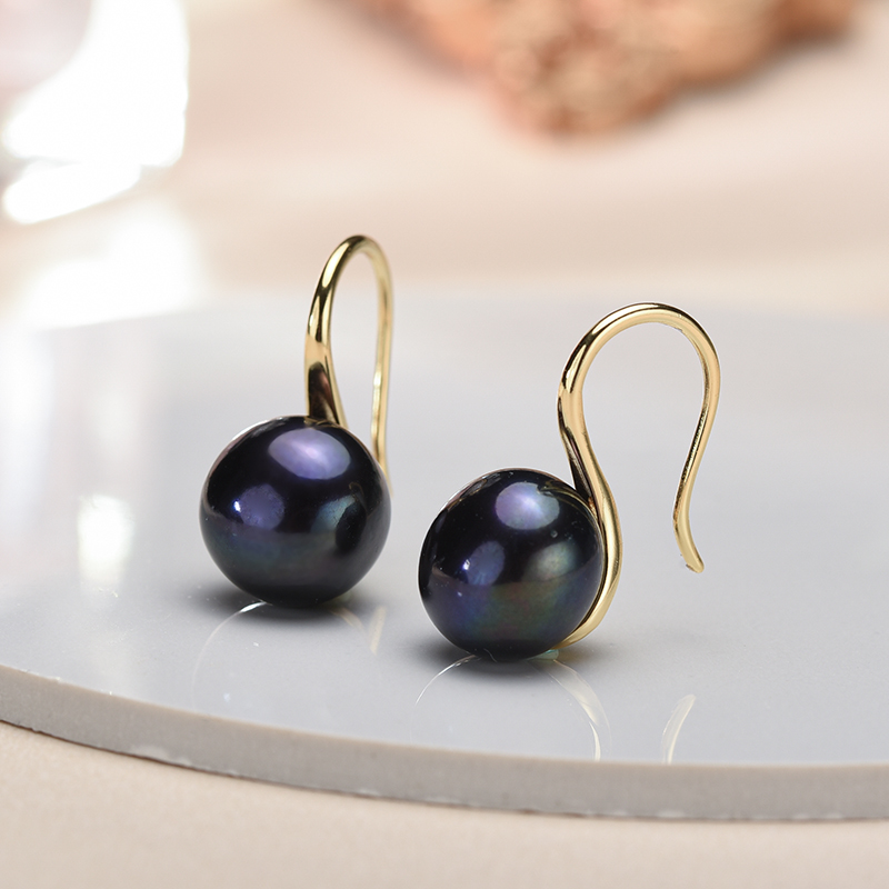 Big 9-10mm Black Natural Fresh - Statement Earrings Oversized review and price