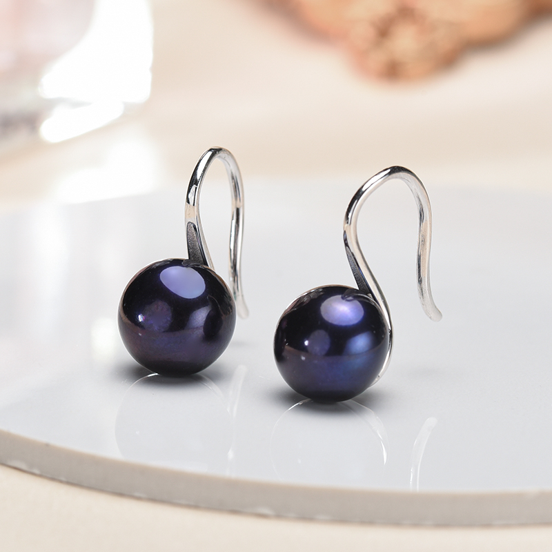 Big 9-10mm Black Natural Fresh - Statement Earrings Oversized review and price
