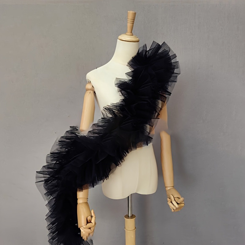 Black fluffy gauze shawl bride - Women Accessories Photos review and price