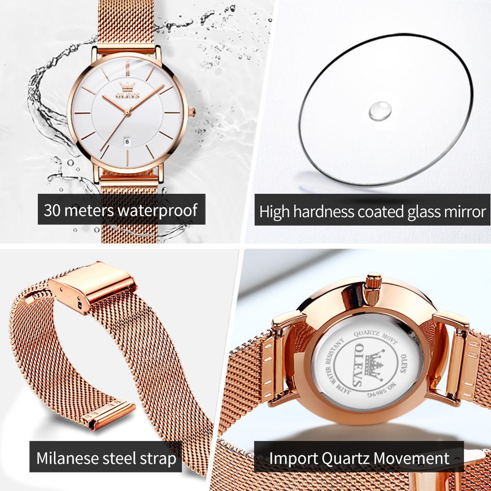 OLEVS Woman Watch 5869 Elegant - Women Accessories Gift Box review and price