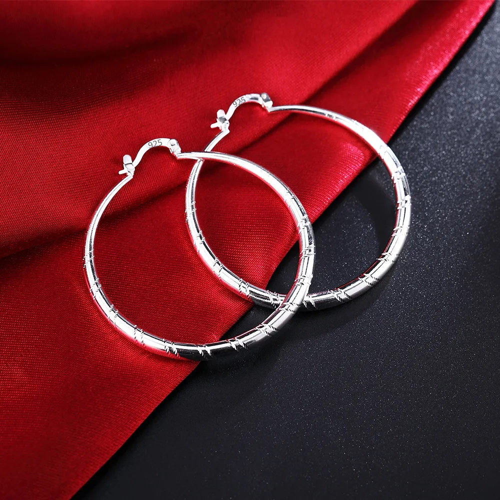 3/4/5/6cm Big 925 Sterling Sil - Statement Earrings Oversized review and price