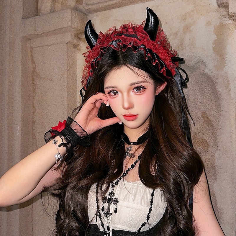 Japanese Gothic Lace Bow Headb - Women Accessories Photos review and price