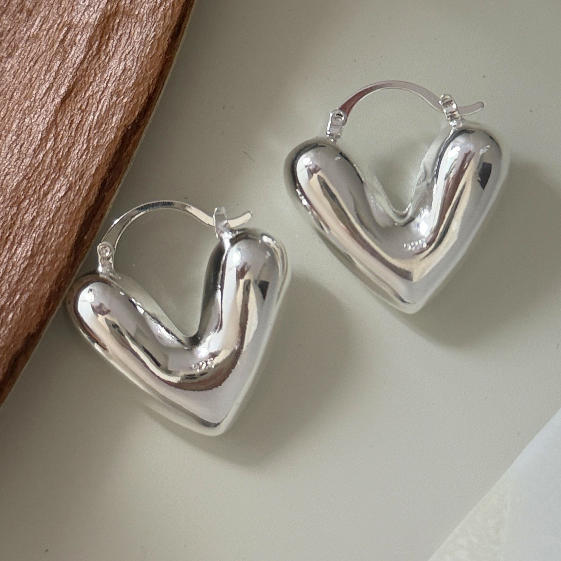 925 Sterling Silver Vintage Ea - Statement Earrings Oversized review and price