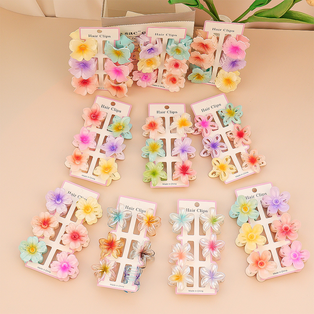 6Pcs Fashion Colorful Transpar - Hair Claw Clip Set review and price