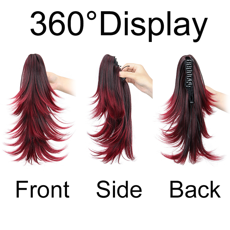 14Inch Synthetic Short Curly L - Hair Claw Clip Set review and price