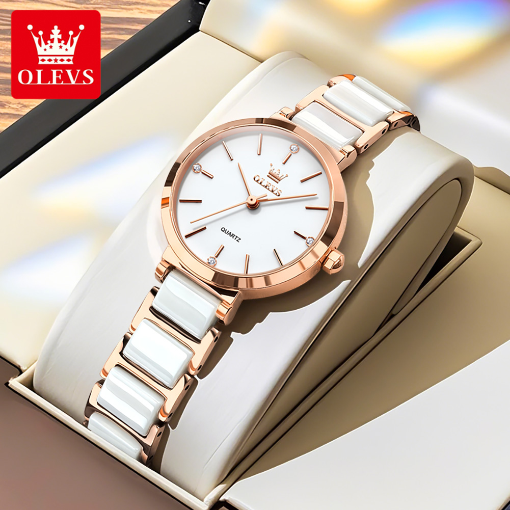 OLEVS Women Watch 5877 Luxury  - Women Accessories Gift Box review and price