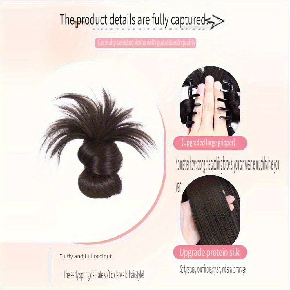 Low Synthetic Bun Ponytail Hai - Hair Claw Clip Set review and price