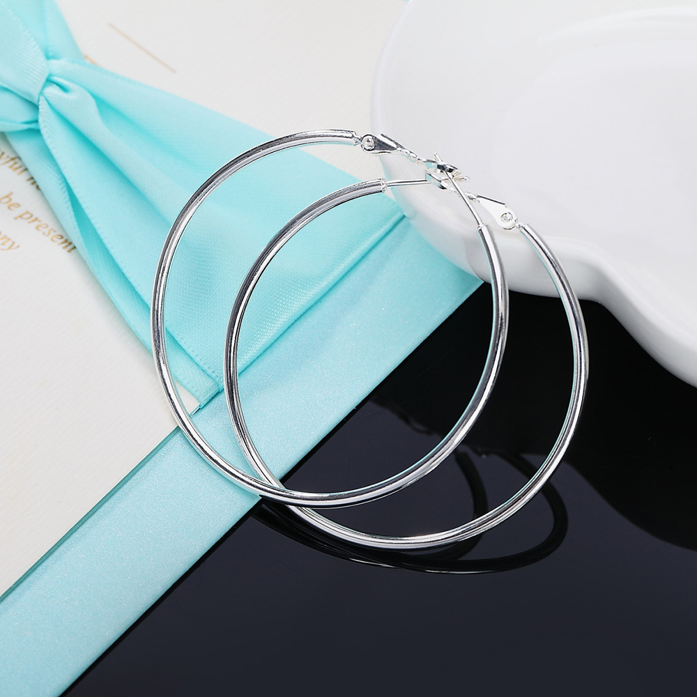 925 Sterling Silver Big Circle - Statement Earrings Oversized review and price