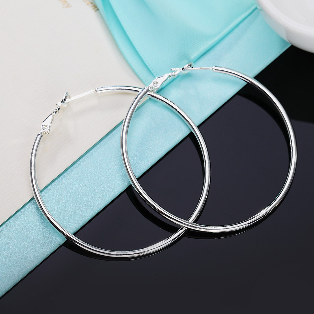 925 Sterling Silver Big Circle - Statement Earrings Oversized review and price