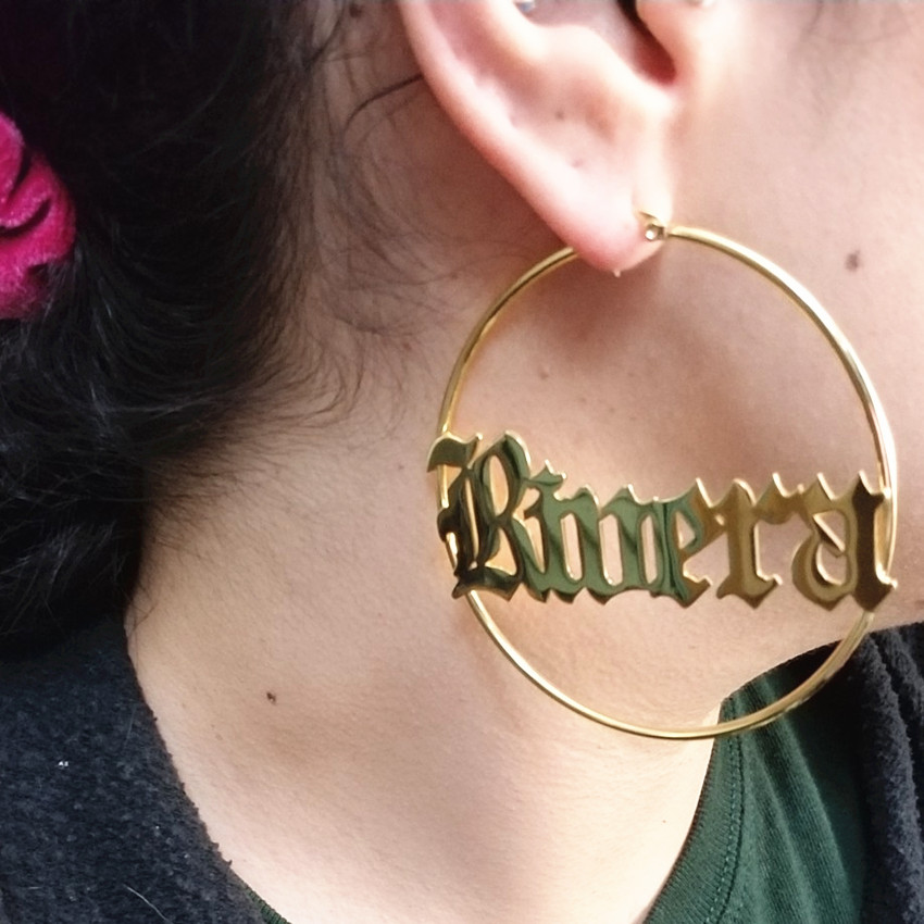 Personalized Women Big Earring - Statement Earrings Oversized review and price
