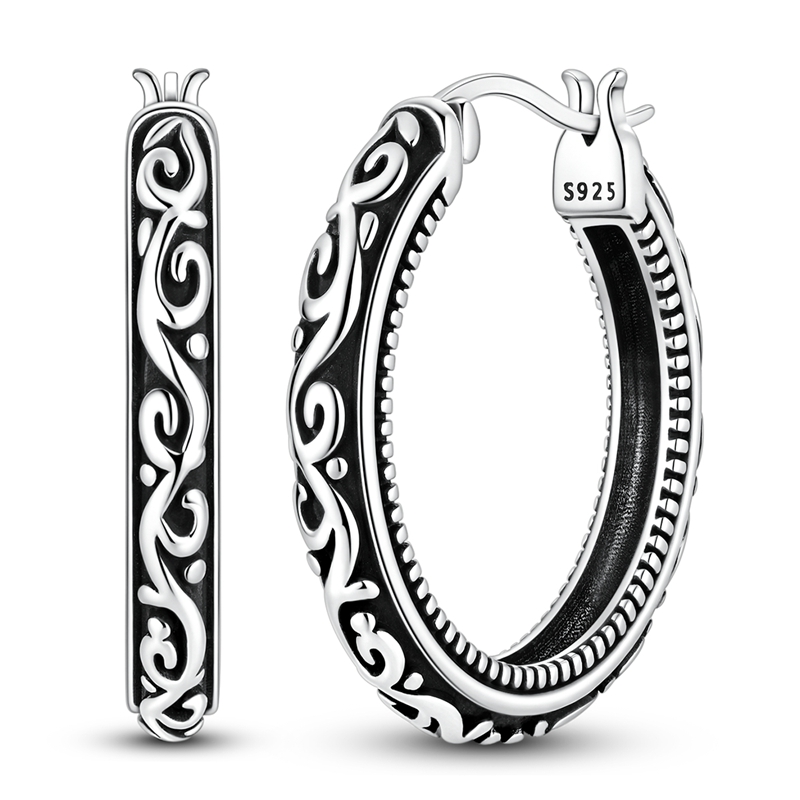 925 Sterling Silver Earrings W - Statement Earrings Oversized review and price
