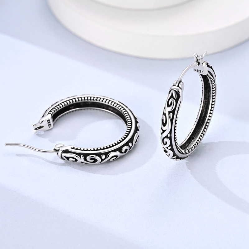 925 Sterling Silver Earrings W - Statement Earrings Oversized review and price