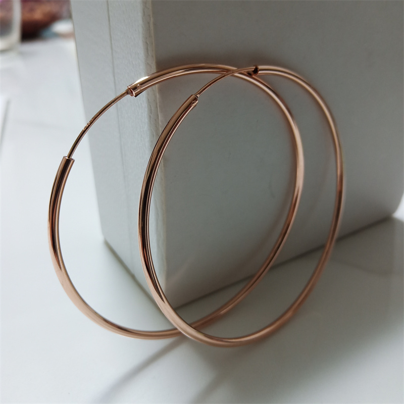 SOMILIA New Rose Gold Big Hoop - Statement Earrings Oversized review and price