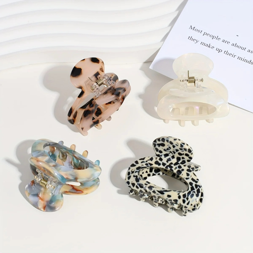 1/4PCS Elegant Sweet Small Ova - Hair Claw Clip Set review and price