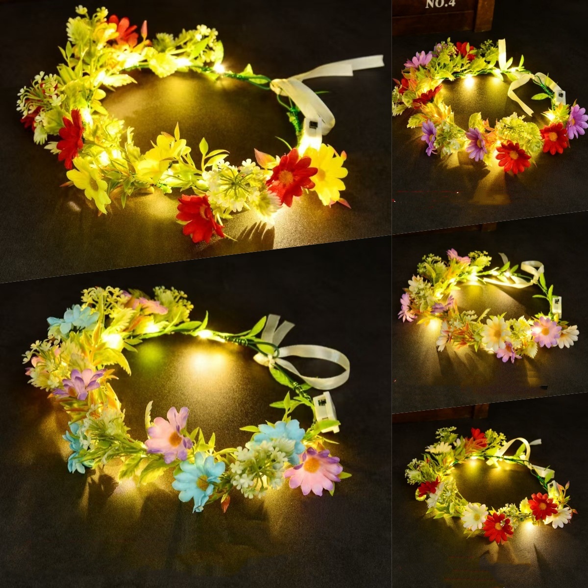 LED Light Up Flower Crown Head - Women Accessories Photos review and price