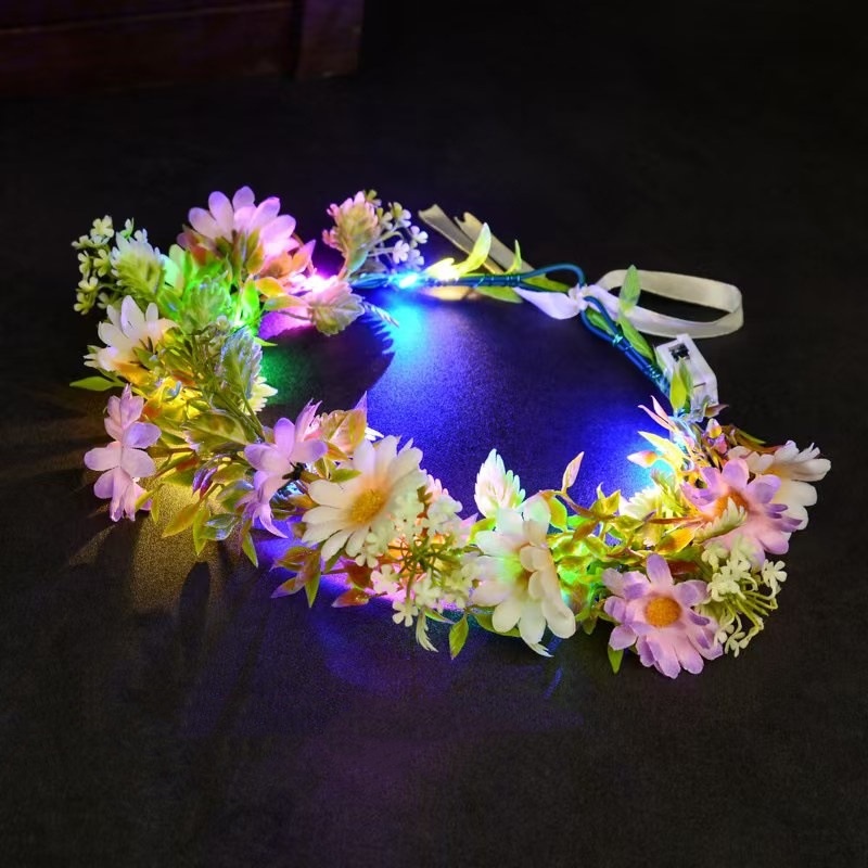 LED Light Up Flower Crown Head - Women Accessories Photos review and price