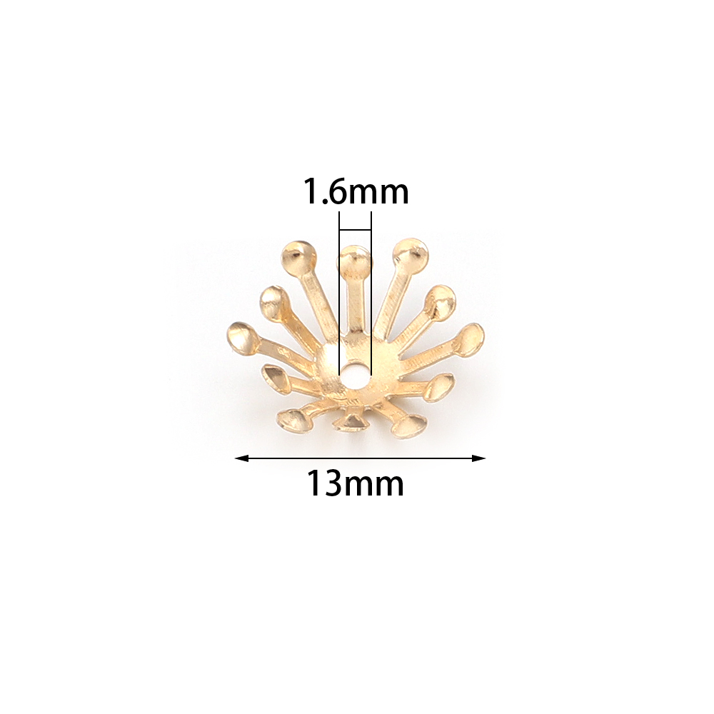 100Pcs Diameter 13MM Gold Colo - Women Accessories In Wholesale review and price