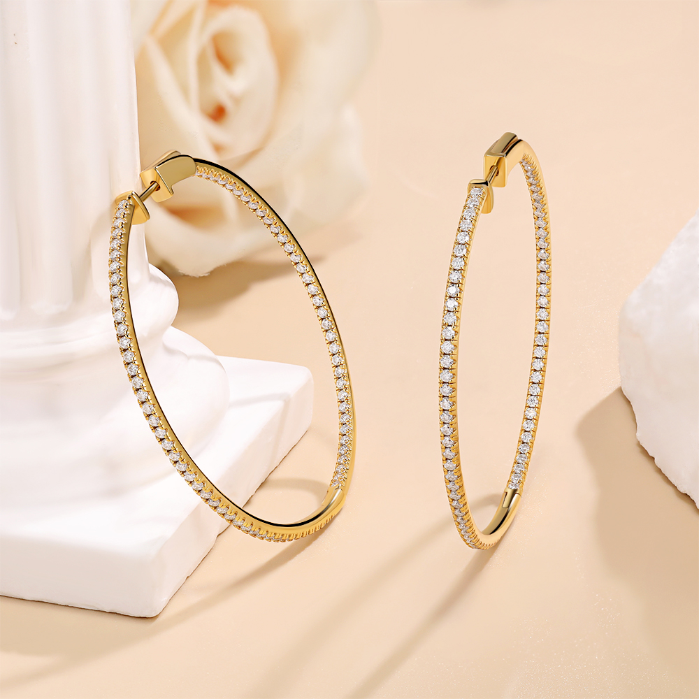 LinkerLove Rose Gold 30/50mm M - Statement Earrings Oversized review and price
