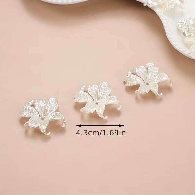 20pcs White Big Iris Flower Be - Statement Earrings Oversized review and price